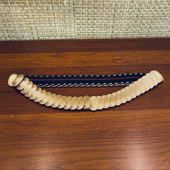 Accessories - VTG 1980s Gold Tone Oval Fish Scale Belt